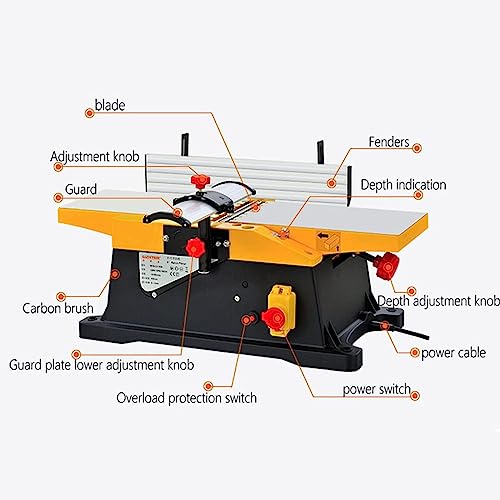 Thickness Planer, Wood Planer Thicknesser Machine, for Wood Cutting Woodworking Enthusiast 5 Thickness Planer, Wood Planer Thicknesser Machine, for Wood Cutting Woodworking Enthusiast - Image 5