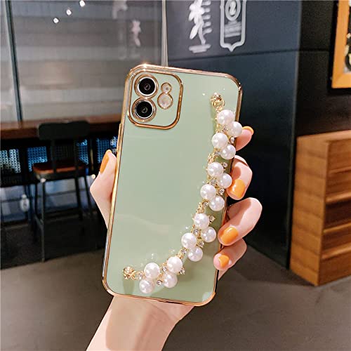 Étui silicone pour iPhone 7 8 BSAPP avec chaîne bracelet perles