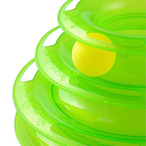 Brinquedo para Gatos Torre de Trilhas 3 níveis CBR03310 VERDE