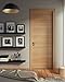 SARTODOORS - Pre-Hung European Modern Door 24 x 80 | Planum 0010 Honey Ash | Jamb Casings Lever Hinges | Closet Solid Wood Door