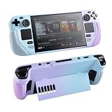 UYIYE Kickstand Case for Steam Deck OLED - Soft Leather Handle Protective, Anti-Slip Shockproof Heat Dissipation and Reliable Accessory with Stand Function Anti-Scratch,Lightweight Design Gradient