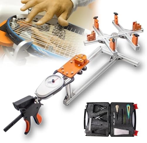 Racket Stringing Machine, Aluminum Alloy, Wire Stretch Device, Includes Tool Kit - Ideal for Beginners and Professionals