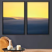 2 Piece Framed Canvas Wall Art Colorful Sky Canvas Prints Home Artwork Decoration for Living Room,Bedroom - 16