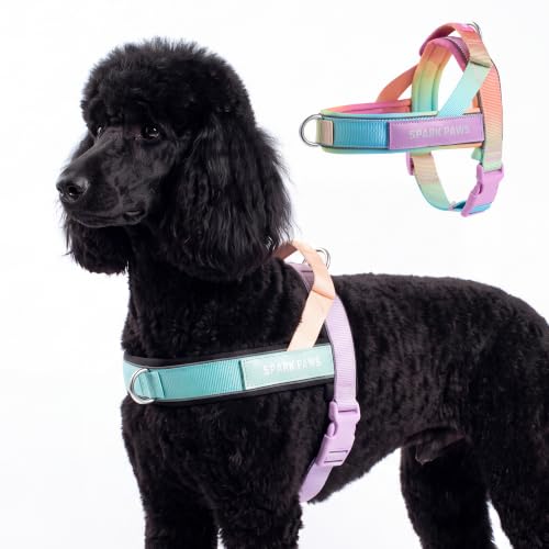 Image of Spark Paws No Pull Front Clip Dog Harness - Easy On, Padded and Lightweight | Two Clips, On in Seconds, Chest Bearing, Australian Style, No Throat Pressure, for Small Medium and Large Breeds
