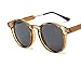Produktbild Pik Unisex runde Sonnenbrille Frauen Trendprodukte Leopard transparente Kreisgläser Oculos de Sol, C6-Kaffee