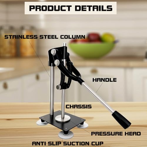 Black lemon press machine Stainless Steel Lemon Juicer - Heavy duty citrus juicer suitable for lemons, oranges, and pomegranates, nut biscuit machine for almonds/walnuts, rust proof kitchen tool by Medonala - Image 6