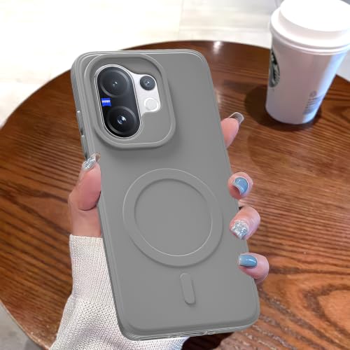 Image of Pikkme Back Cover for Vivo V60 / V60e 5G / Vivo T4 Pro Soft Matte Silicone Mag-Safe Design (Mag-Safe Not Support) Camera Protection | Slim Fit Bumper Cover (Grey)