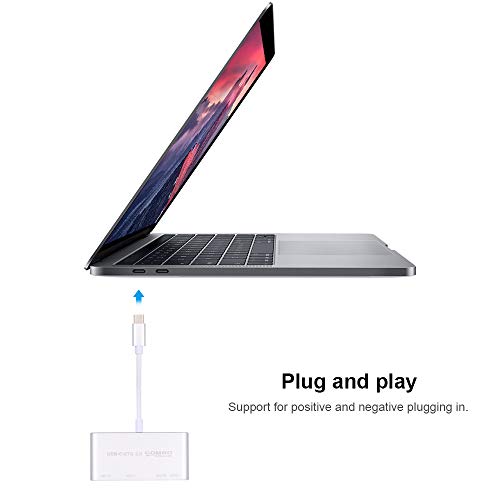 Image of Tooarts USB C USB 3.1 Type C HUB with Card Reader 5 in 1 USB-C Hub Type-c OTG Hub Combo USB3.0 Multi Spliter for MacBook Pro Air(Sliver