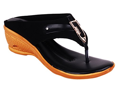 Image of Footshez Women's Black Outdoor Sandals - 4 UK (37 EU) (6 US) (FOOT1-2)