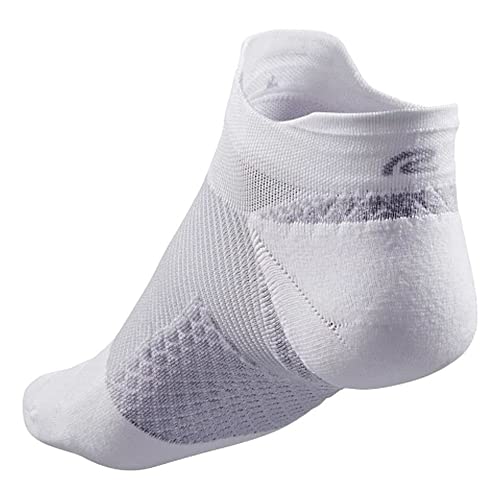 Road Runner Sports R-Gear OS1st Plantar Fasciitis No Show Socks for Men and Women, White, S, (2 Pairs)2