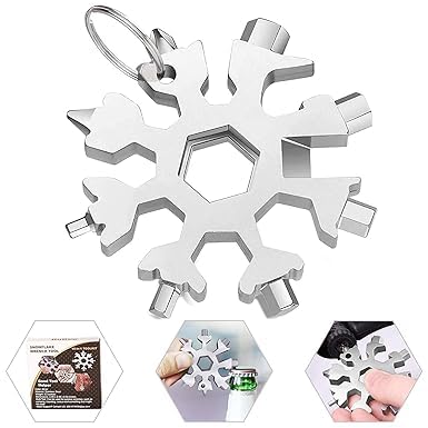 Surinka 18 in 1 Snowflake Multitool Metal Screwdriver/Bottle Opener/Wrench Keychain for Men - Portable Hand Tools - Outdoor Pocket Multi Tool(multi color) (B0CK6GDZHS) Amazon Price History, Amazon Price Tracker