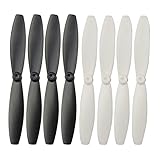 . Color: negro, blanco Sharplace 8pcs Propeller Prop Hélices para Parrot Minidrones 3 Mambo Swing RC Quadcopter Accesorio