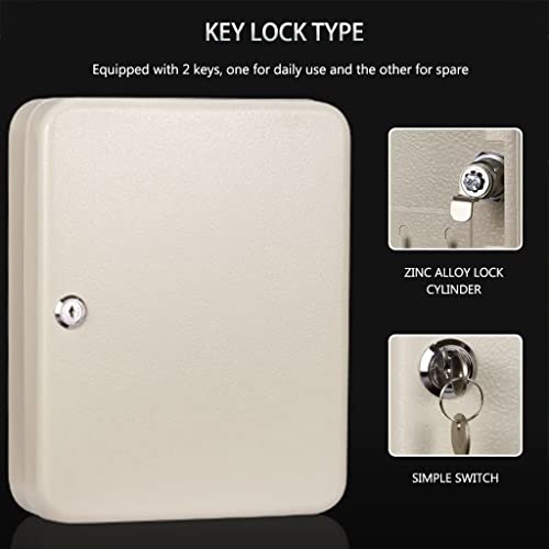 Llavero de gran capacidad para 20 llaves, elegante armario de llaves, versátil con cerradura opcional, solución perfecta para ahorrar espacio para el hogar y la oficina