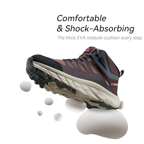 Men's Waterproof Shoes Hiking Trekking Trails Outdoor Lightweight Slip Resistant Cushion Sole Comfortable Work Shoes Walking Boot3