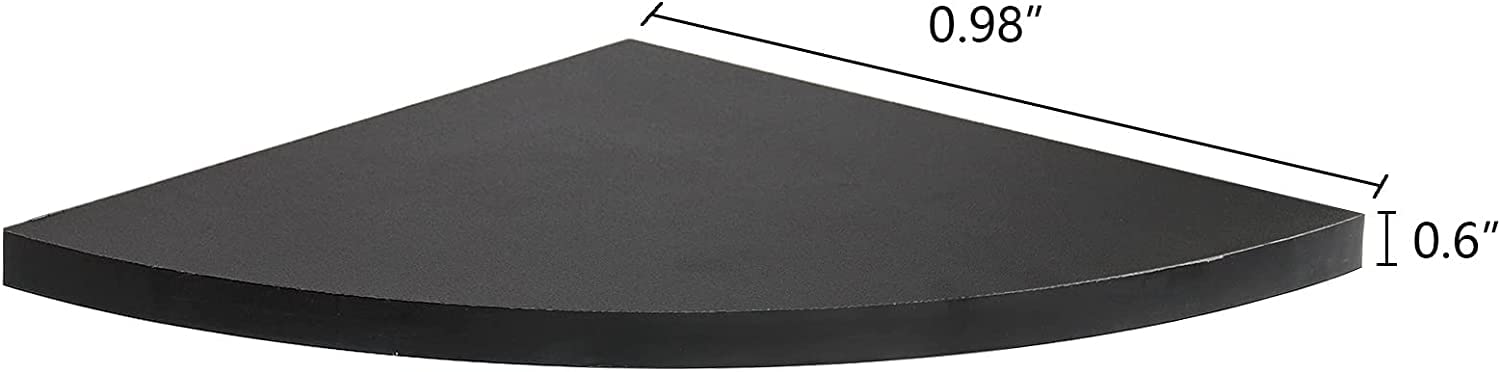 Suwimut Set of 3 Corner Shelf Wall Mount, 25cm/9.8 inch Black Floating Corner Shelf Organizer - Image 3