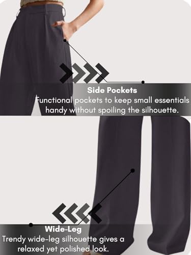 Image of GRECIILOOKS Women High Rise High Waist Trousers Flared Korean Style Formal Pants|Elegant Workwear for Office, College & Events