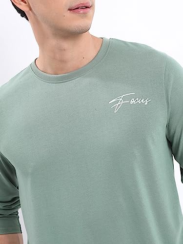 Image of KETCH Men Polyester Relaxed Fit Printed Full Sleeve T-Shirt