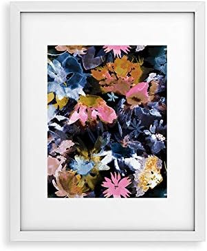 Deny Designs Ninola Designs Framed Art Print, White Modern (8" x 10"), Spring Memories Dark Painting