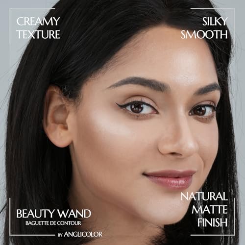 Anglicolor Contour Stick With Cushion Applicator,Cream Bronzer Contour Wand Long Lasting,Liquid Bronzer Contour Smooth Lightweight,Vegan & Cruelty-Free (02#FAIR/MEDIUM, 12ml) - Image 3