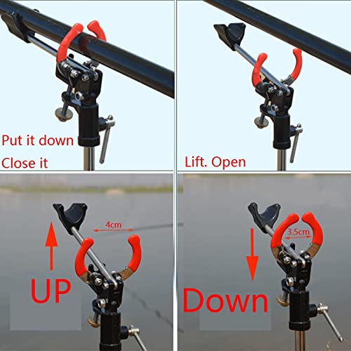 Tripode pesca Metal Rod Rod Soporte AUTOMÁTICO AUTOMÁTICO PISTURA DE PESADA SOPORTE MARRO DE MANO MANO DE MANO DE MANO DE OBJETO UNIVERSAL DE DOS PROPÓSITOS Pesca de balsa Soporte para cañas de pescar