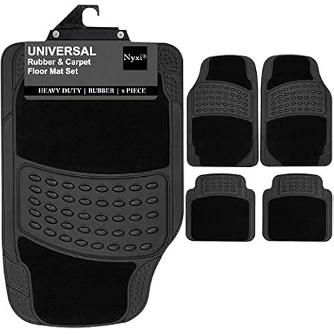 Nyxi Heavy Duty Rubber Car Mats Set Cover