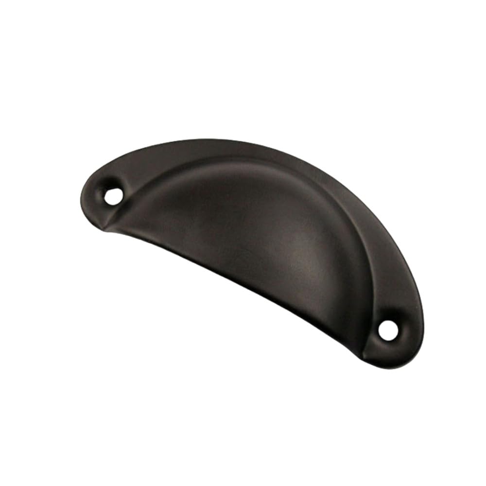 Maniglie per porte e mobili in metallo per cassetti da cucina, 20 pezzi, maniglie per mobili e armadietti in ottone, maniglie a conchiglia in ottone, nere