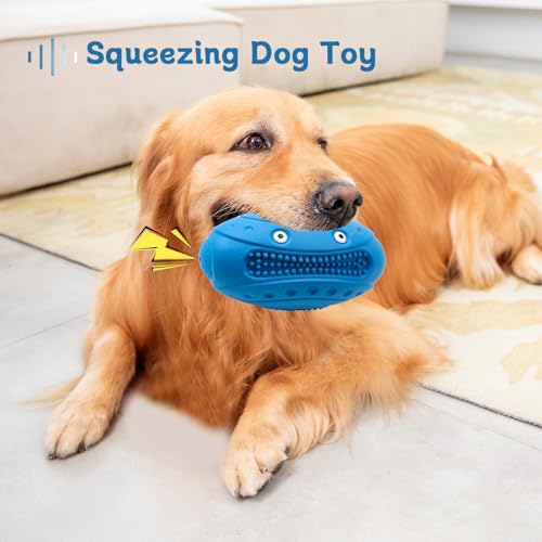 QGGTQG Hundespielzeug aus Naturkautschuk, Hundespielzeug Unzerstörbar, Interaktives Kauspielzeug Hund zur Zahnreinigung und Angstlinderung, Dog Toys für Kleine, Mittelgroße und Große Hunde