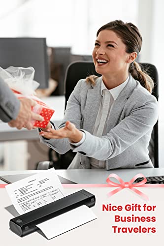 Colorwing Portable Printers Wireless For Travel - M08F Bluetooth Thermal Printer, Suitable For Mobile Office, Support 8.26" X 11.69" Thermal Paper, Compatible With Android And Ios Phone #TOP6
