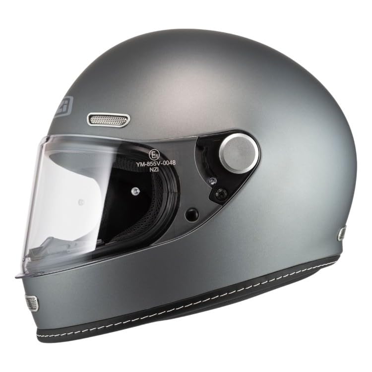 NZI Casco De Moto Integral Retro Revival Titanio Mate Talla L
