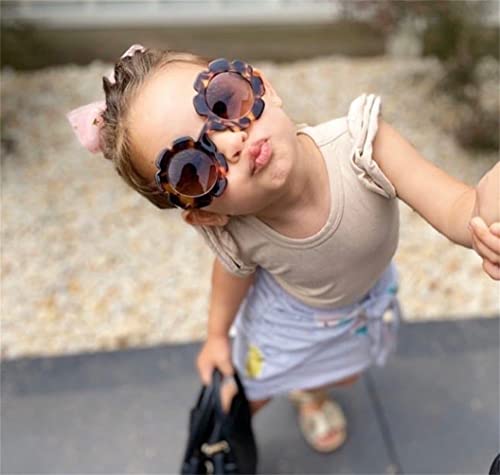 ADE WU Sunglasses for Kids Round Flower Cute Glasses UV 400 Protection Children Girl Boy Gifts2