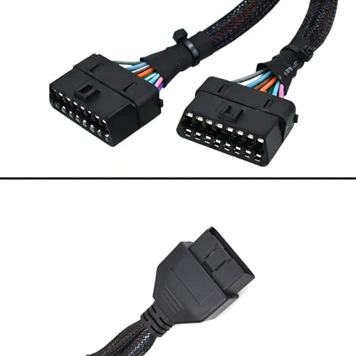Extension de arnes OBD Y cable divisor OBD2 de 1 macho a 2 hembra para escaner automotriz 3