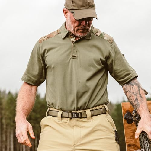 VIKTOS Men's Range Trainer Coolmax Durable Lightweight Breathable Snap Collar Short Sleeve Hunting Shooting Stretch Polo Top3