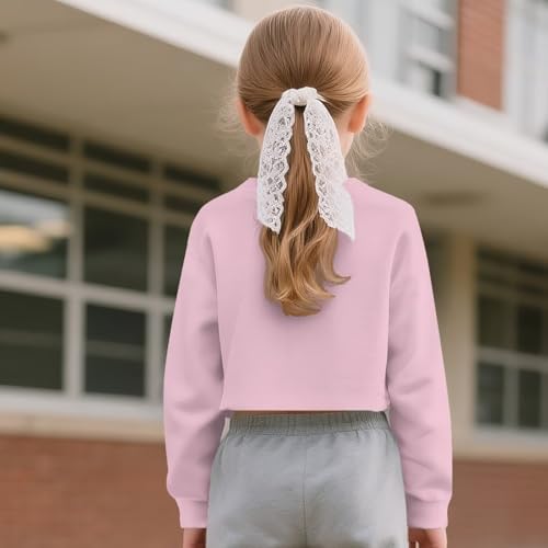 Girls Crop Tops Long Sleeve Cute Design Dancing Top Printed Fashion Pullover Sweatshirts for 5-14 Years2