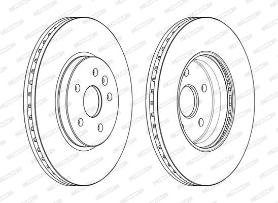FERODO Premier DDF2385C, 2 szt Tarcze Hamulcowe przód 300mm