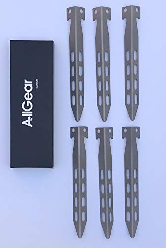 6-Pack Titanium Outdoor Camping, Hiking, Climbing V Shape Stakes Tent pegs, Wide 14mmx165mm