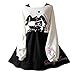 Cute Dress For Teens Girl Two Piece Set Bunny Prints Casual Cotton Dresses For Spring Autumn (S)