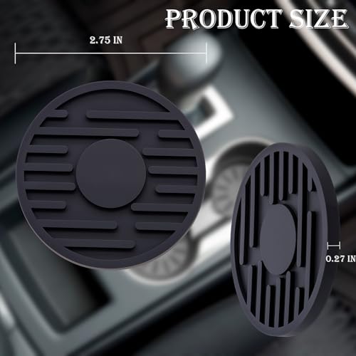 Inserto para portavasos de auto 2 piezas negro miniatura 2