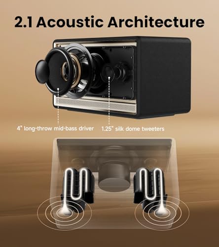 Image of Edifier ES300 Bluetooth Desktop Speaker, 60W RMS, Ambient Lights, Black