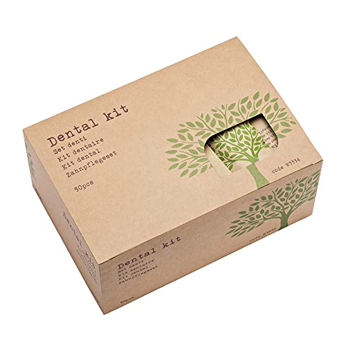 LEONE Confezione Da Set Denti Linea, Cortesia Natura, Colori Assortiti, 50 Unità