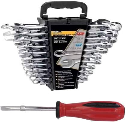 JMD wrench set wrench set Double Sided Combination Wrench with long screwdriver set Double Sided Combination Wrench (Pack of 13)