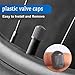 Tire Valve Stem Caps The Upgraded Version has a Sealing Ring for Car, Motorbike, Trucks, Bike, Bicycle (60) Grayness