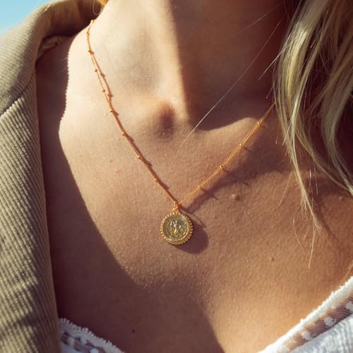 Get Back Necklaces | St. Christopher Satellite Coin Necklace2