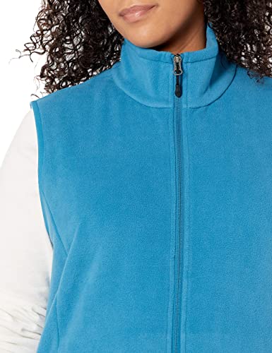 Amazon Essentials Women's Classic-Fit Sleeveless Polar Soft Fleece Vest (Available In Plus Size), Teal Blue, 4X #TOP5