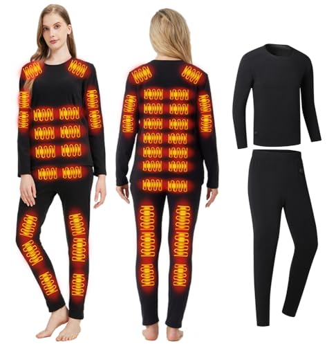 GHKWXUE Heated thermals for women USB Charge 42 zone intelligent