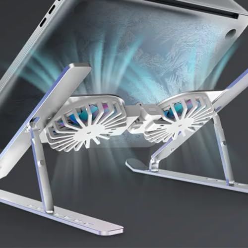 Gear Genie Portable/Foldable Laptop Cooling/Gaming Pad (Rose Pink) | Upto 17 Inch Laptop Supported | Full RGB and Fan Speed Control | Carry Case... - Image 2