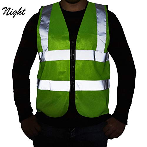 Bartosi Safety Reflective Vest Yellow Gear High Visibility Vest Construction Work Vest for Women and Men - Thumbnail 2