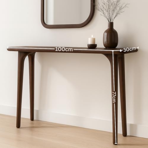 Image of 100cm Long Wooden Console Table for Living Room | Side Entrance Table for Home (100 * 30 * 77 Cm)