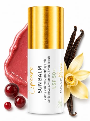 bedrop Sun Balm LSF 50+ | getönte Lippenpflege mit Gelée Royale Manuka & zartem Vanilleduft - Sonnenschutz mit SPF gegen Sonnenschäden