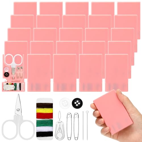 Knitgrip 25 Boxes Mini Travel Sewing Kit Quick Fix Sewing Kits Bu...
