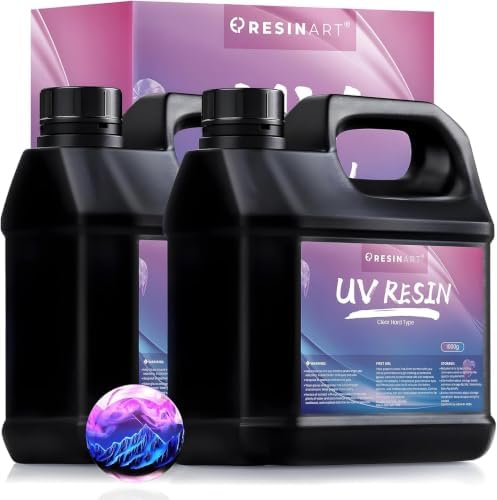 UV-Harz 2000g, Kristallklar & Blasenfrei, Epoxidharz Schnellhärtend für DIY | Fortschrittlicher UV-Schutz, geruchsarm, Juwelier-Qualität Finish, für Harzkünstler, Schmuckdesigner,